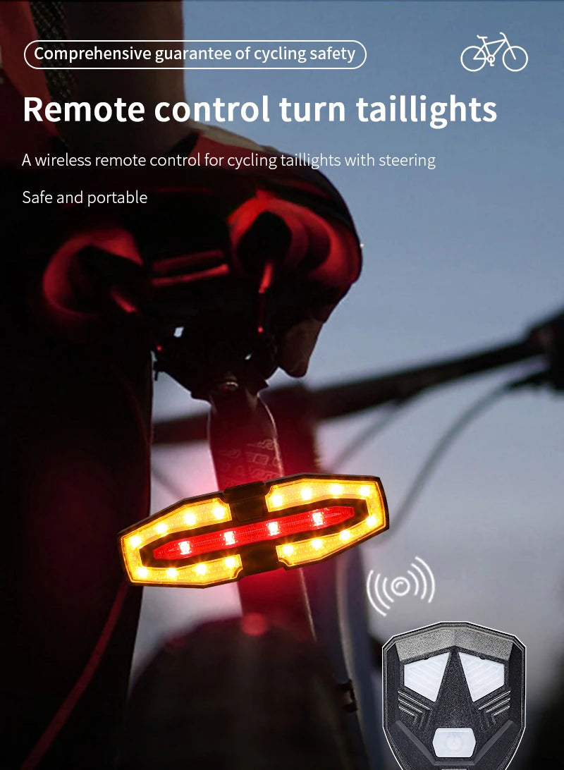 USB Rechargeable Wireless Bike Turn Signals