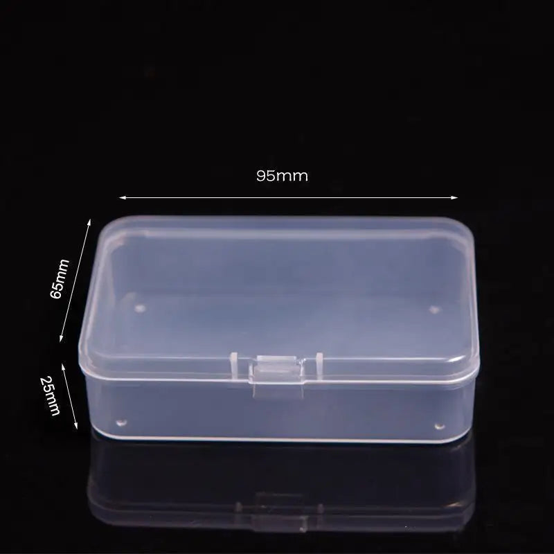 Mini Rectangular Plastic Storage Box – Translucent Jewelry Case