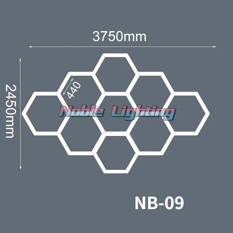 Hexagon LED Garage Light for Workshop & Barber