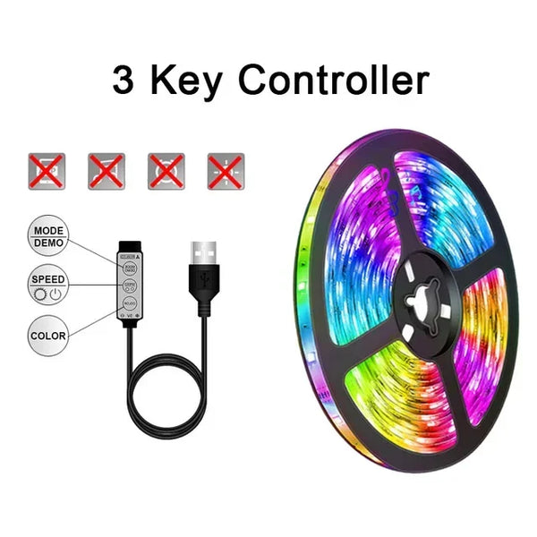 USB RGB LED Strip Lights with APP Control