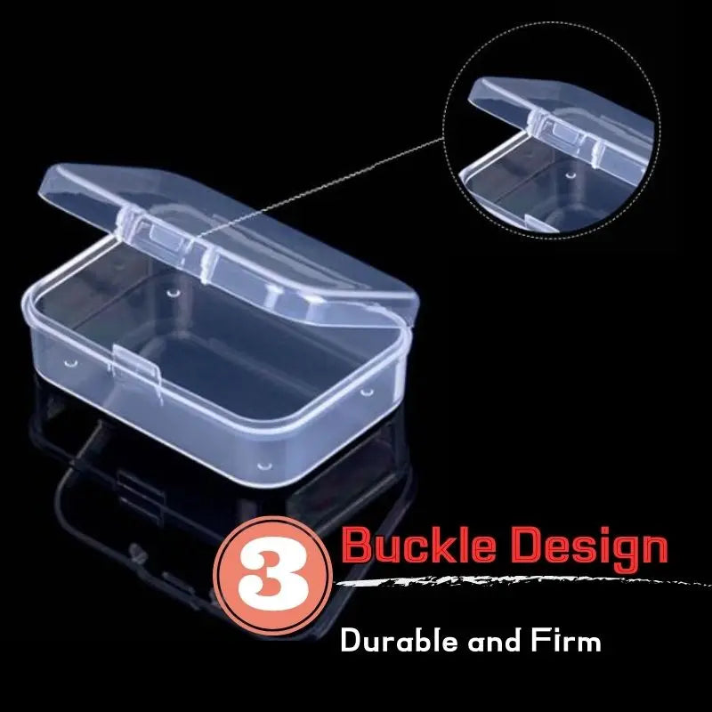 Mini Rectangular Plastic Storage Box – Translucent Jewelry Case