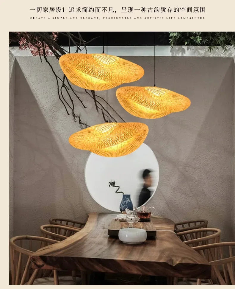 Bamboo Handwoven Pendant Light