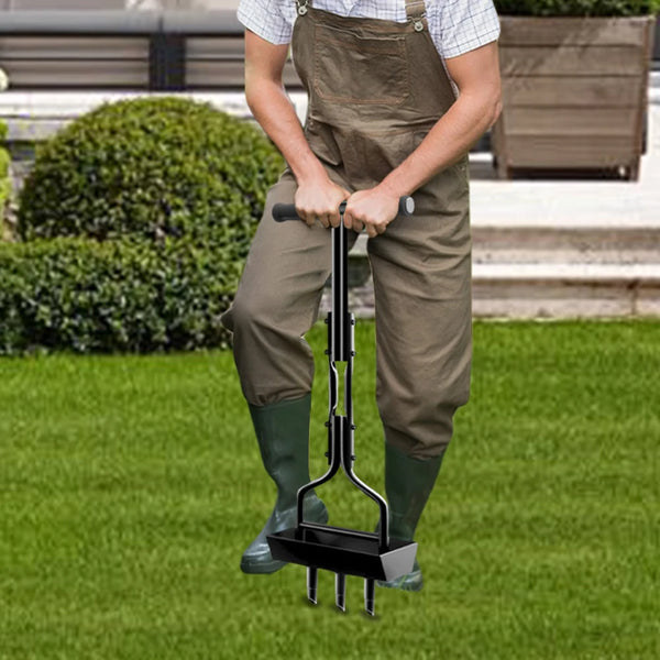 Manual Lawn Aerator Coring Tool with Cleaner