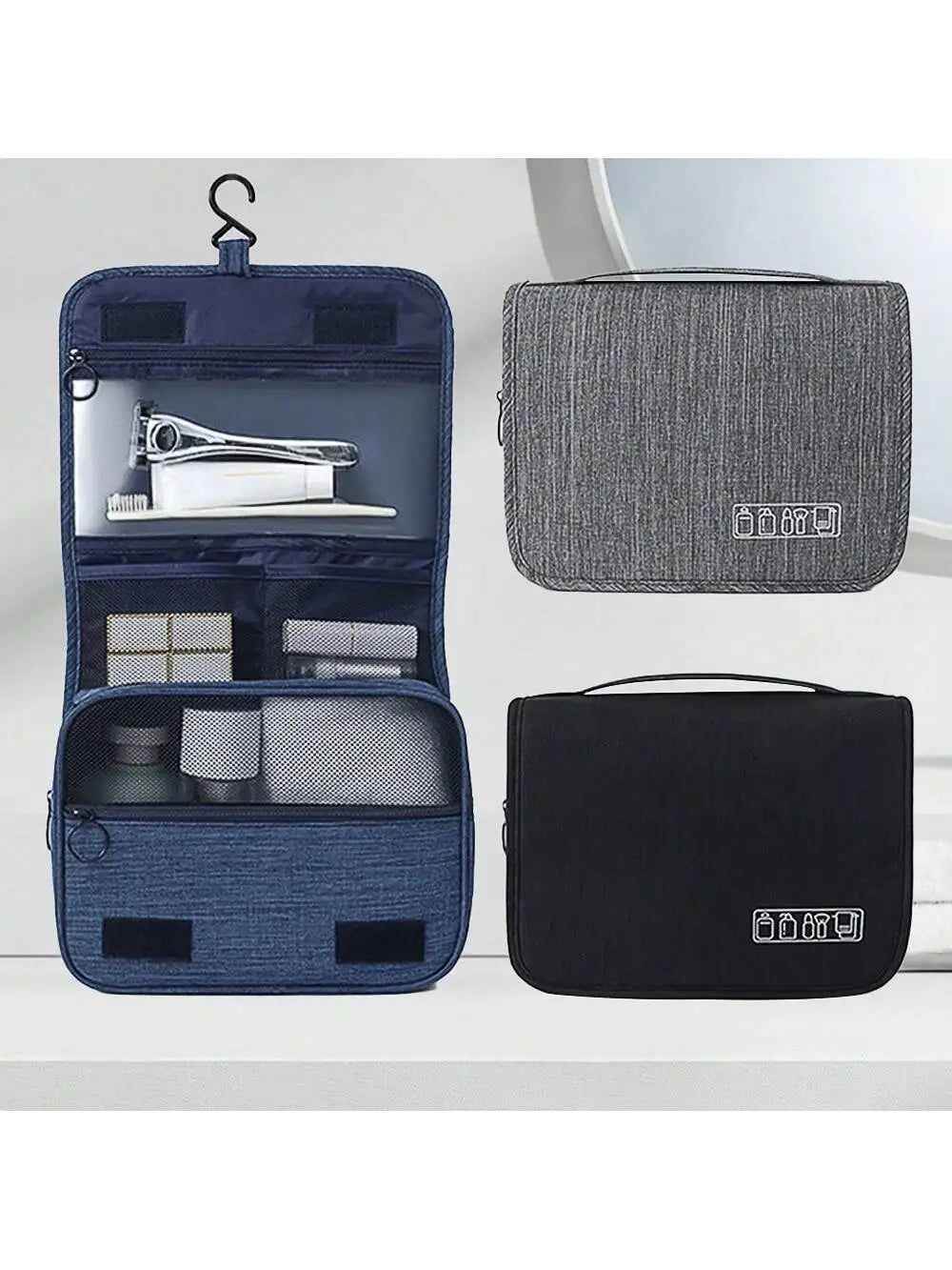 Foldable Hanging Toiletry & Makeup Bag