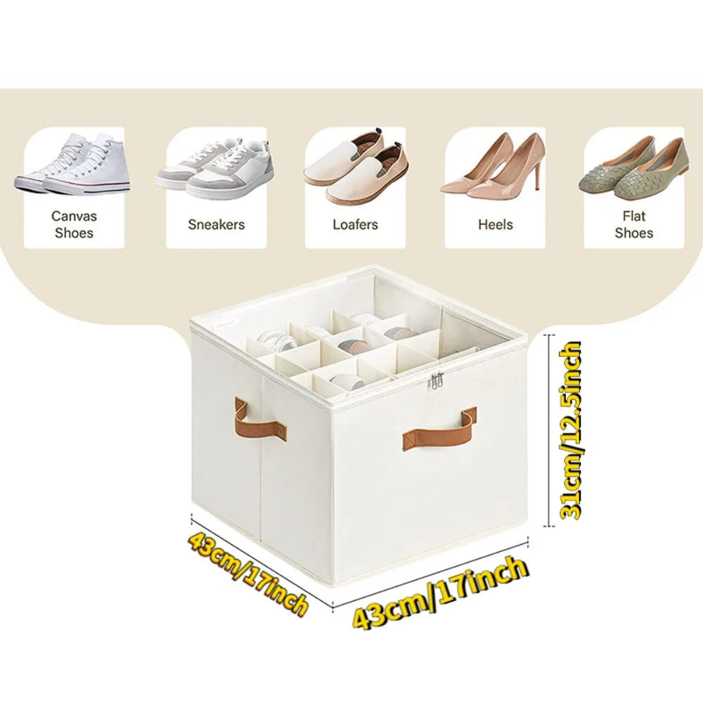 Foldable Shoe Storage Box – Sneaker Organizer & Shoe Rack Cabinet
