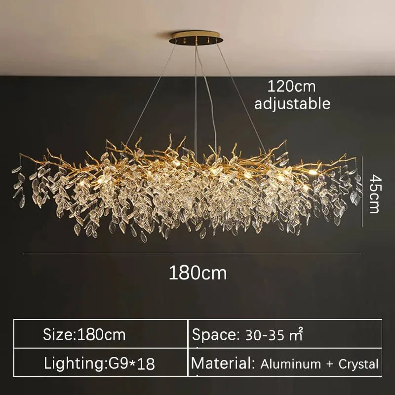 Luxury Gold Crystal LED Chandelier