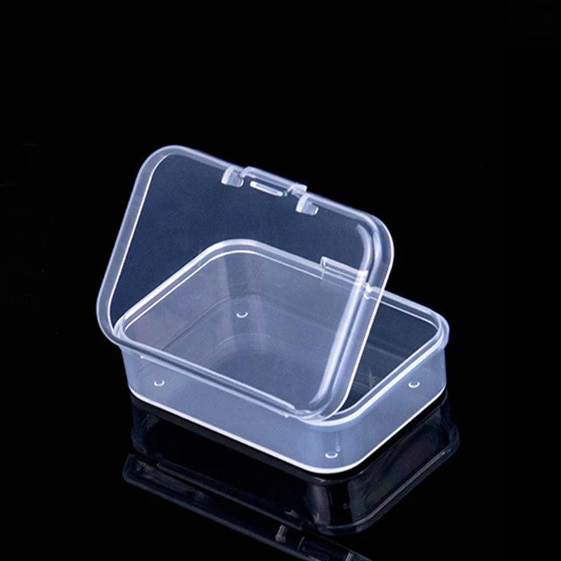 Mini Rectangular Plastic Storage Box – Translucent Jewelry Case