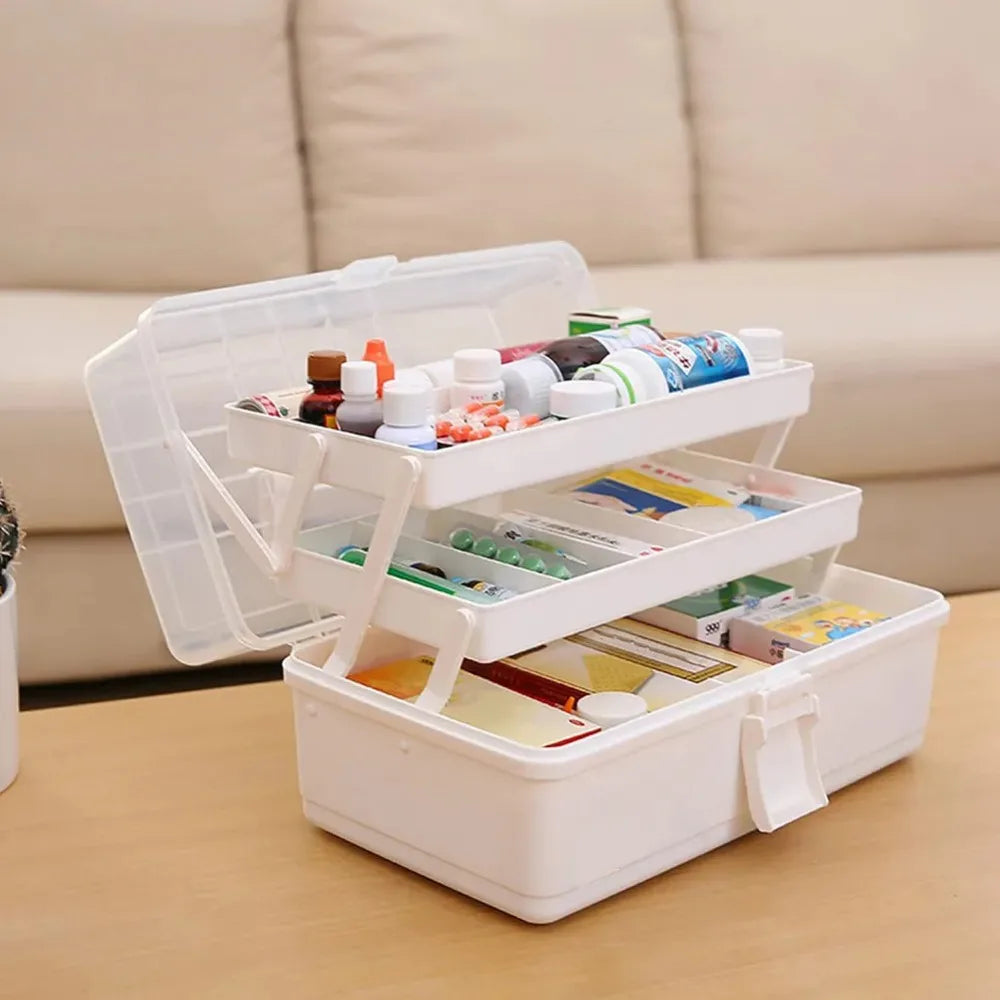 2/3-Layer Foldable Plastic Makeup & Jewelry Organizer