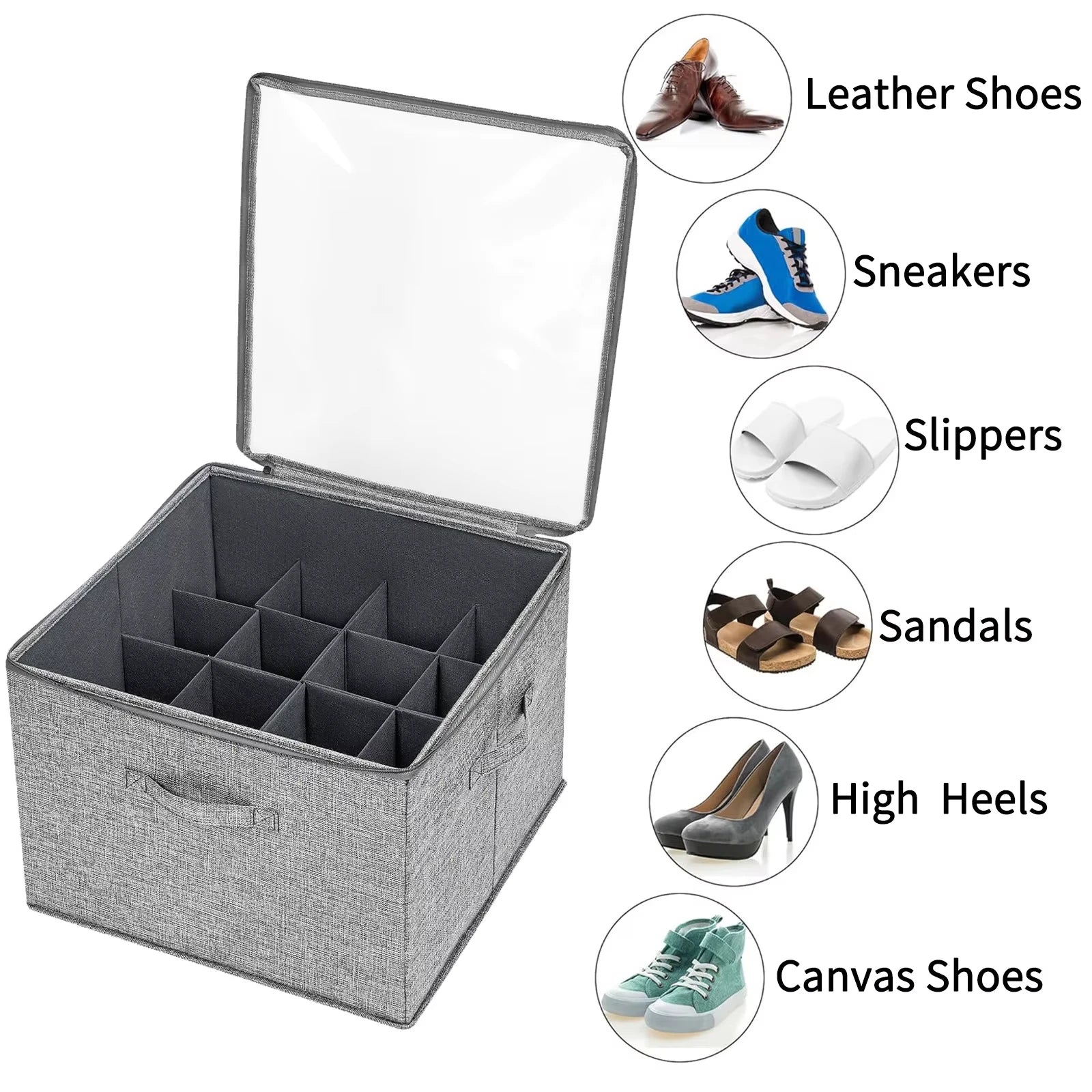 Foldable Shoe Storage Box – Sneaker Organizer & Shoe Rack Cabinet
