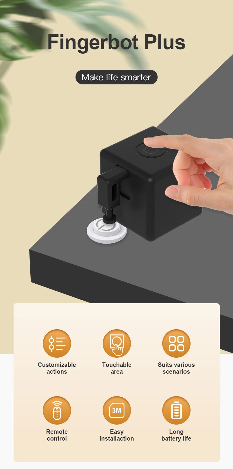 Tuya ZigBee Smart Fingerbot – Button Pusher Robot for Smart Control