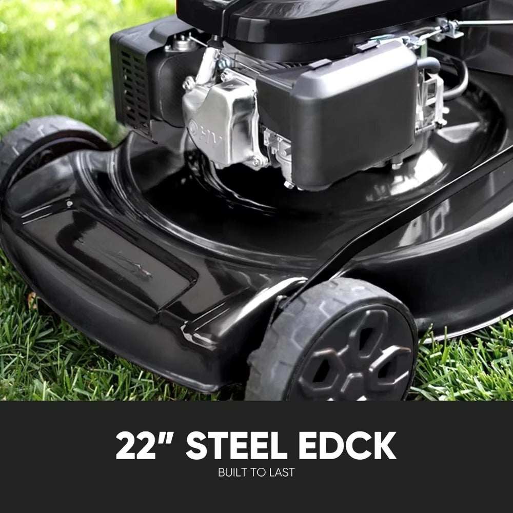 22" Self-Propelled Gas Lawn Mower, 170cc Engine