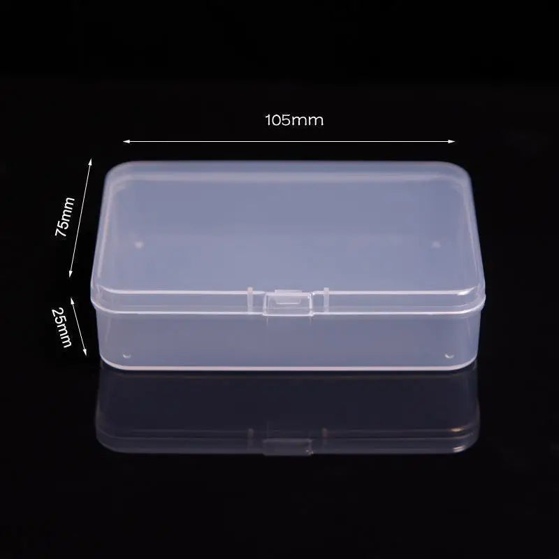 Mini Rectangular Plastic Storage Box – Translucent Jewelry Case