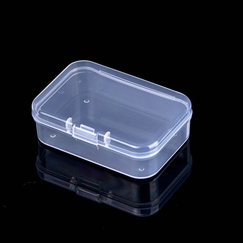Mini Rectangular Plastic Storage Box – Translucent Jewelry Case