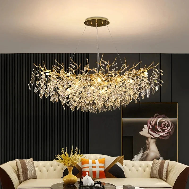Luxury Gold Crystal LED Chandelier