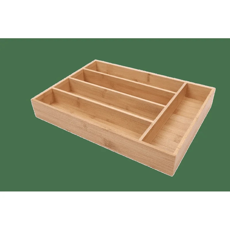 Natural Bamboo Silverware Organizer