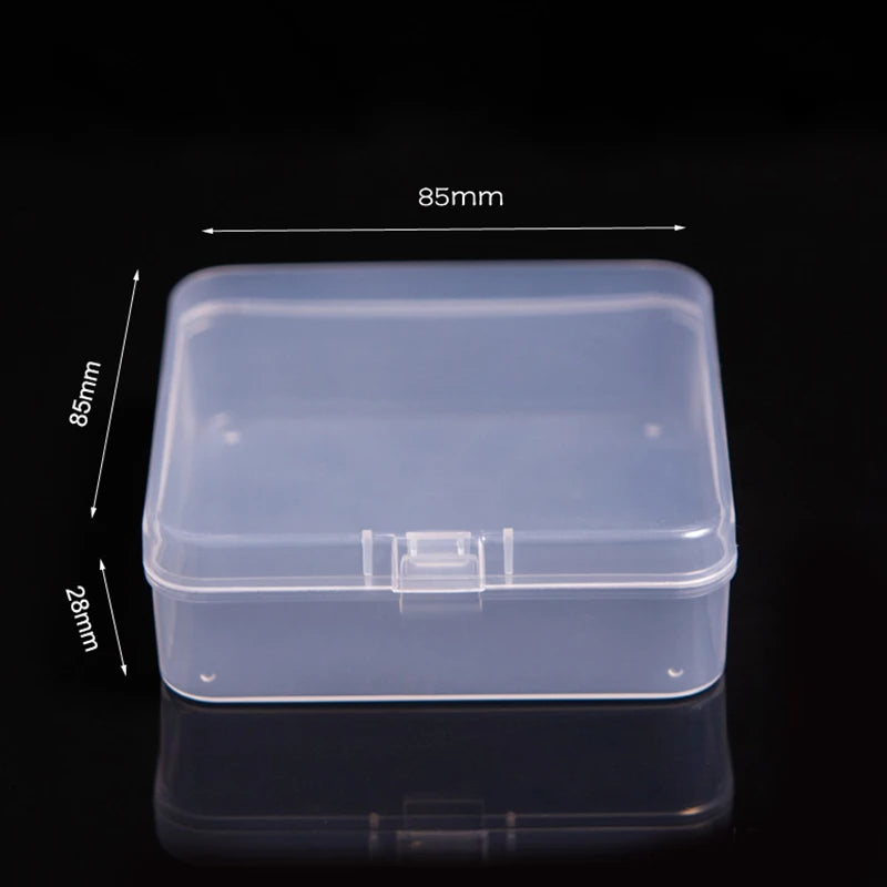 Mini Rectangular Plastic Storage Box – Translucent Jewelry Case