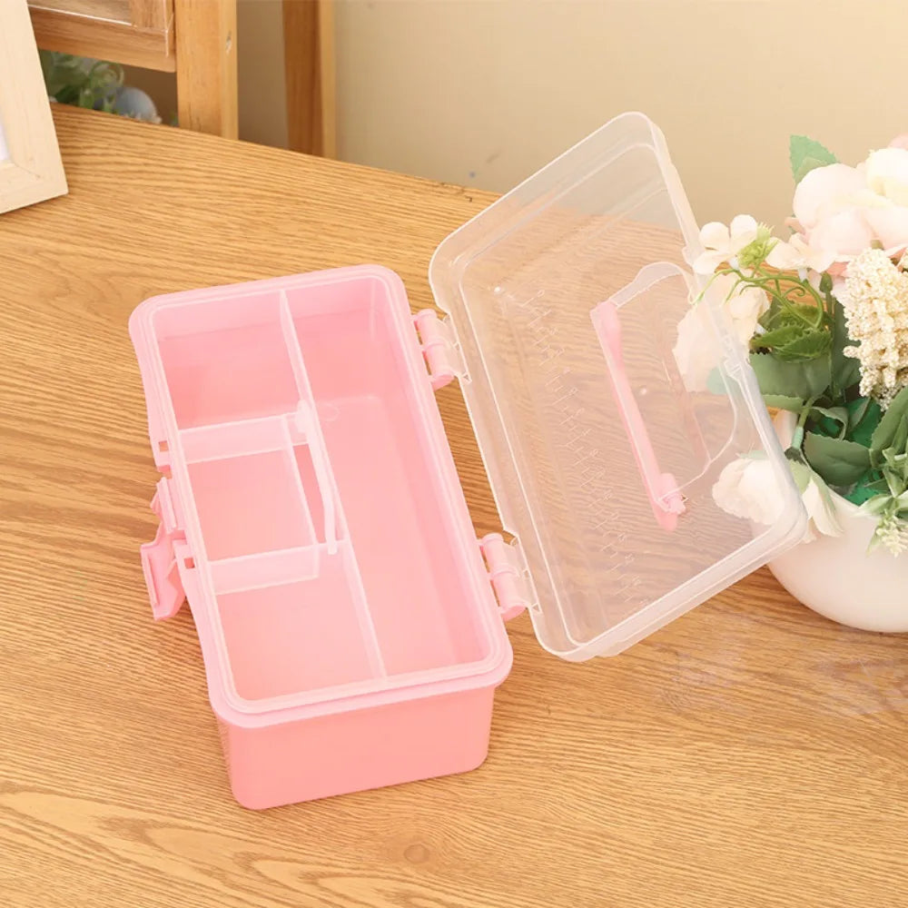 2/3-Layer Foldable Plastic Makeup & Jewelry Organizer