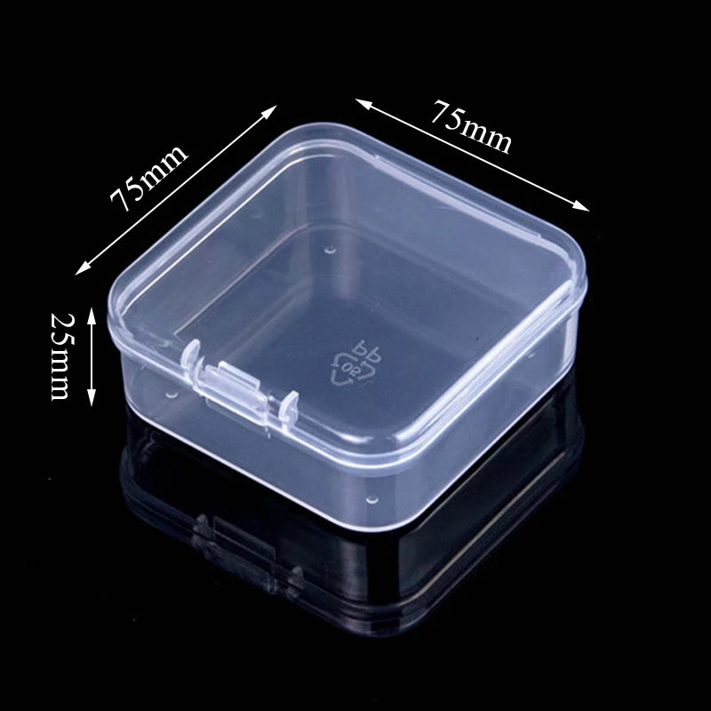 Mini Rectangular Plastic Storage Box – Translucent Jewelry Case