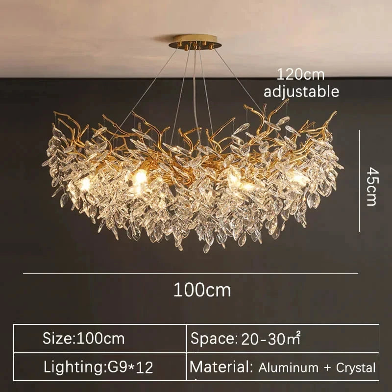 Luxury Gold Crystal LED Chandelier