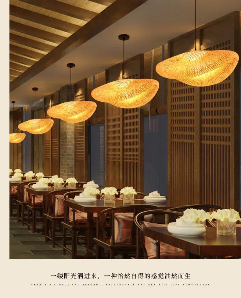 Bamboo Handwoven Pendant Light