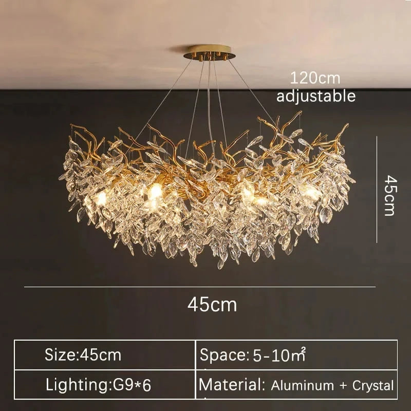 Luxury Gold Crystal LED Chandelier