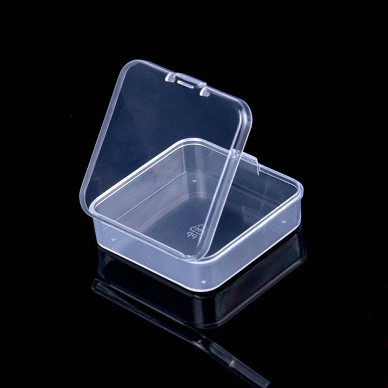 Mini Rectangular Plastic Storage Box – Translucent Jewelry Case