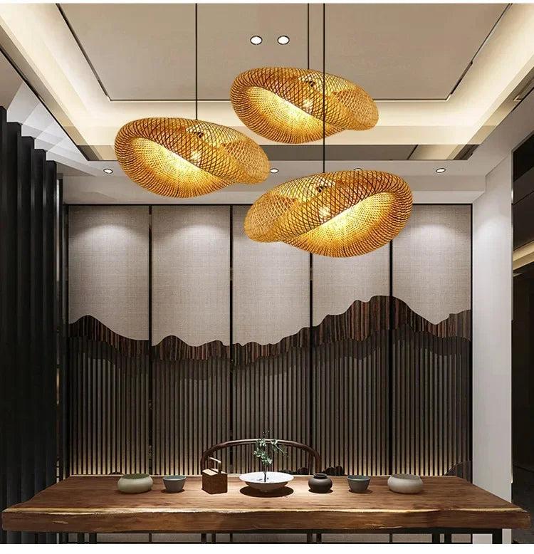 Bamboo Handwoven Pendant Light