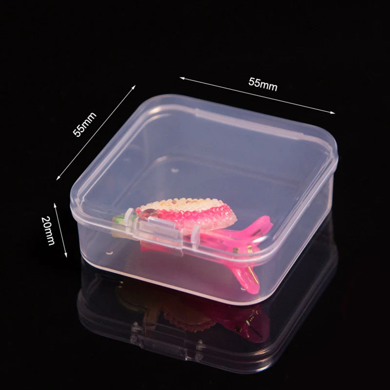 Mini Rectangular Plastic Storage Box – Translucent Jewelry Case