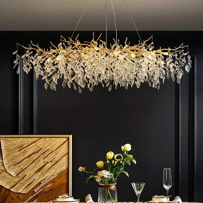 Luxury Gold Crystal LED Chandelier