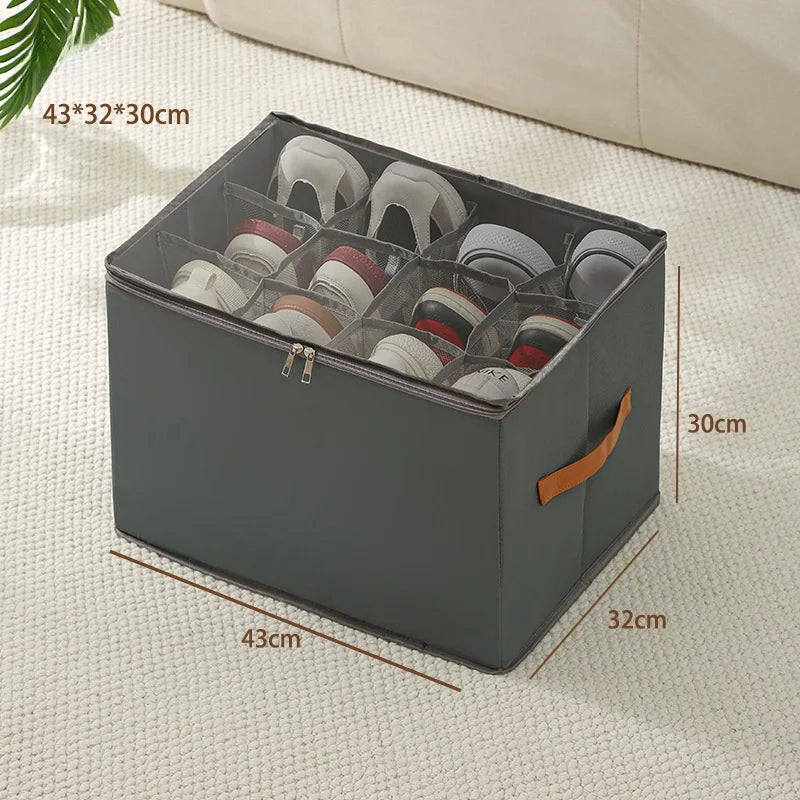 Foldable Shoe Storage Box – Sneaker Organizer & Shoe Rack Cabinet