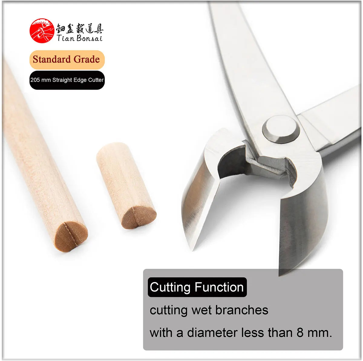 Straight Edge Bonsai Branch Cutter – 3Cr13 Steel