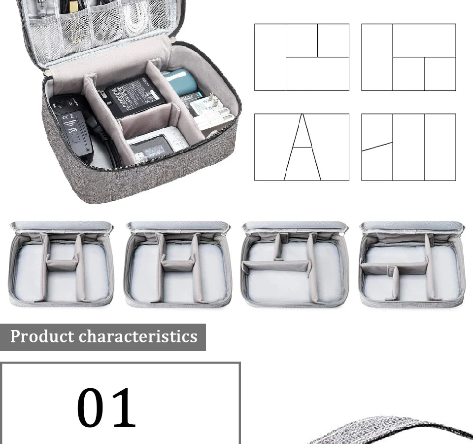 Waterproof Portable Cable Storage Organizer Bag