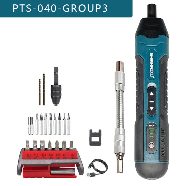 3.6V Cordless Electric Screwdriver Set – Rechargeable Mini Drill