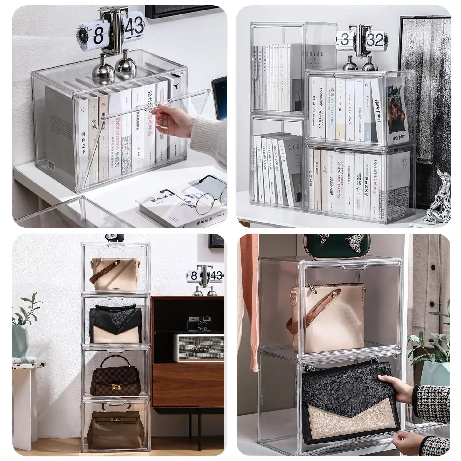 Clear Acrylic Storage Organizer Box – Large Capacity Display Case