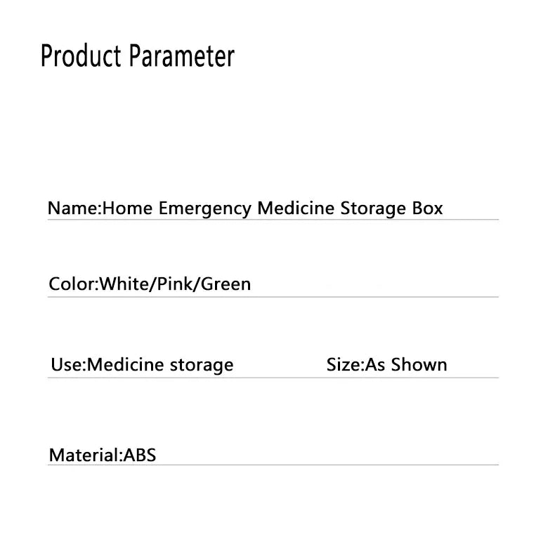 Large Capacity Medicine Storage Box – Portable First Aid Organizer