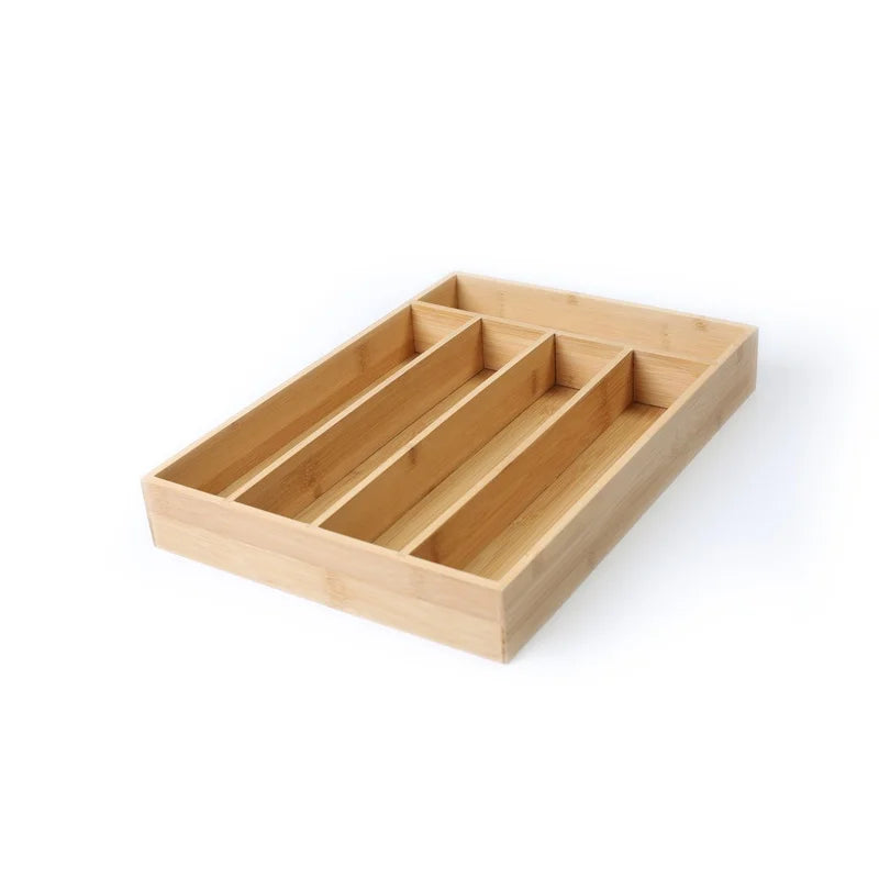 Natural Bamboo Silverware Organizer