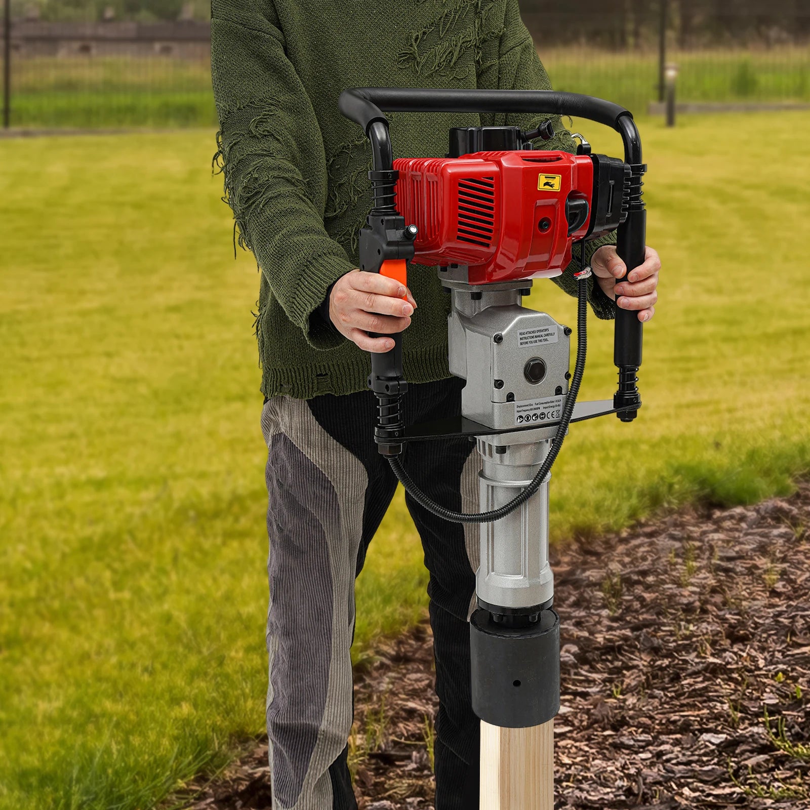 52CC Gas Post Driver Kit – 2-Stroke 1900W, 6500RPM