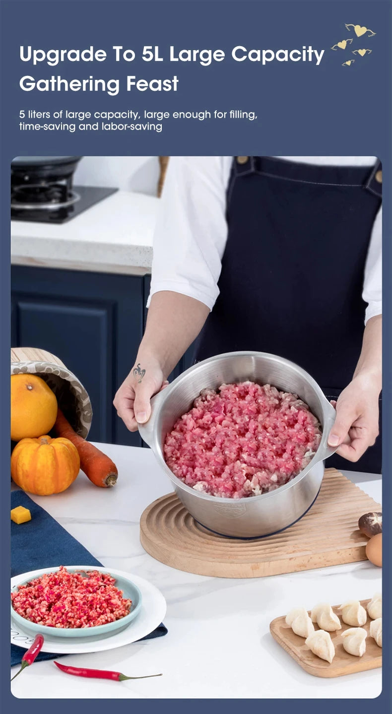 5L Electric Meat Grinder & Food Processor