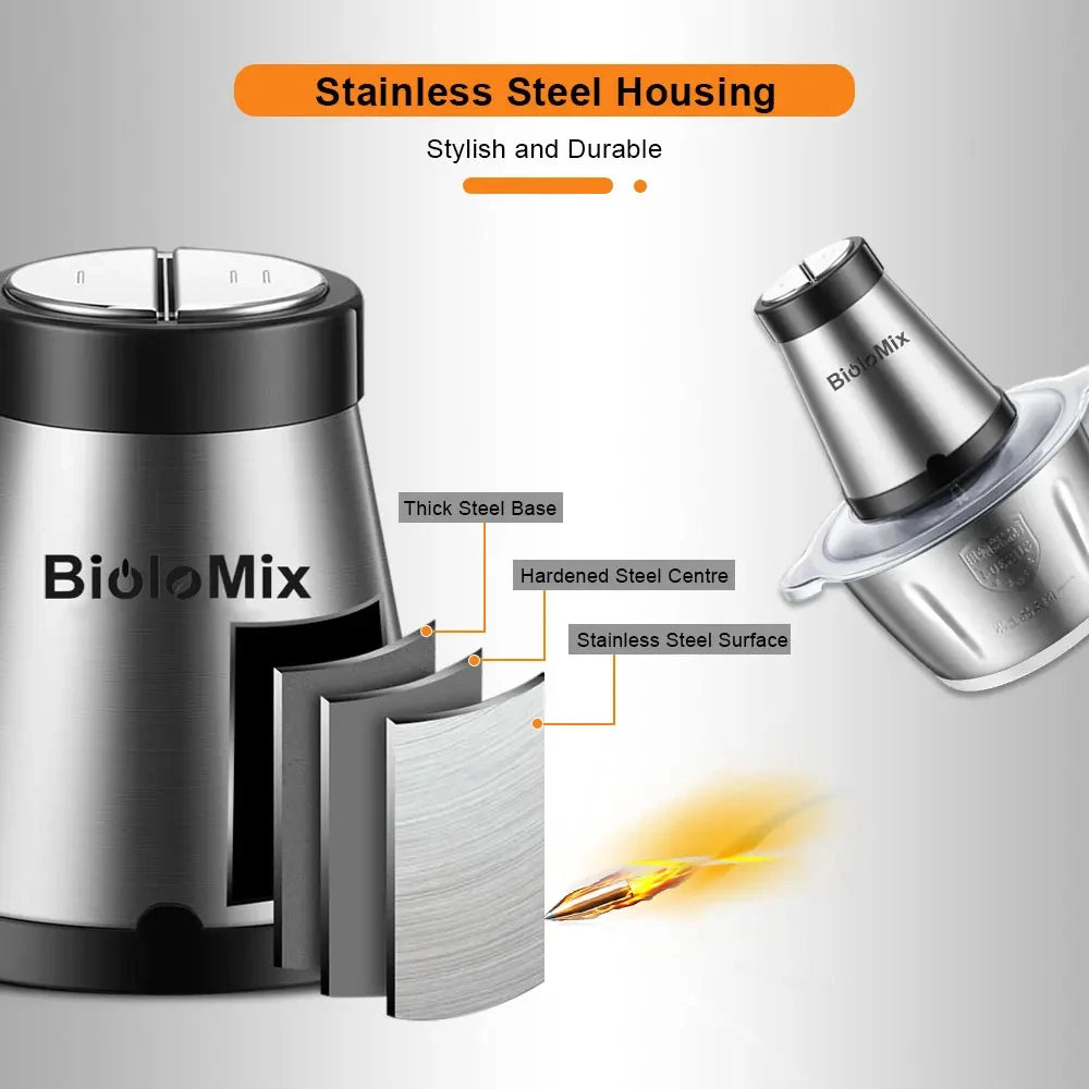 Electric Meat Grinder & Food Chopper Stainless Steel