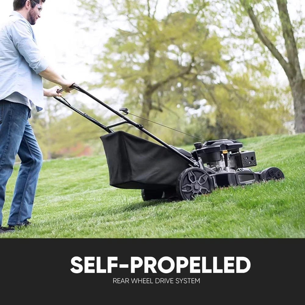 22" Self-Propelled Gas Lawn Mower, 170cc Engine