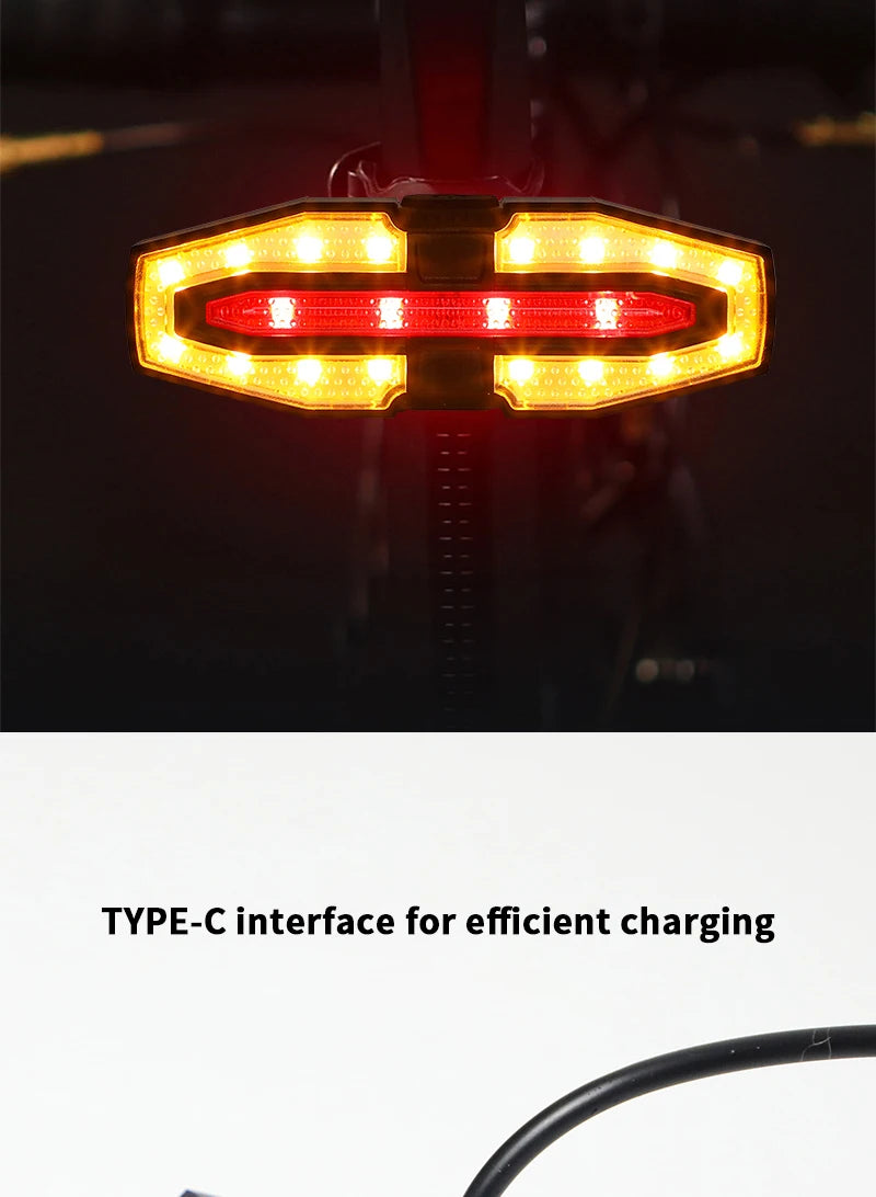 USB Rechargeable Wireless Bike Turn Signals