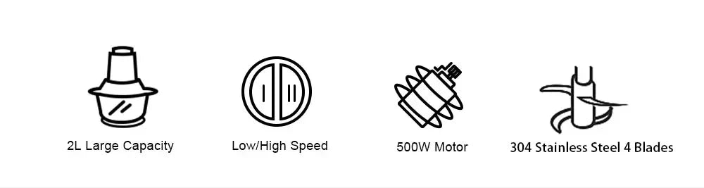 Electric Meat Grinder & Food Chopper Stainless Steel