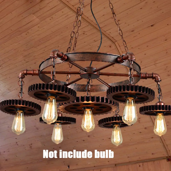 Retro Industrial Gear Chandelier Light
