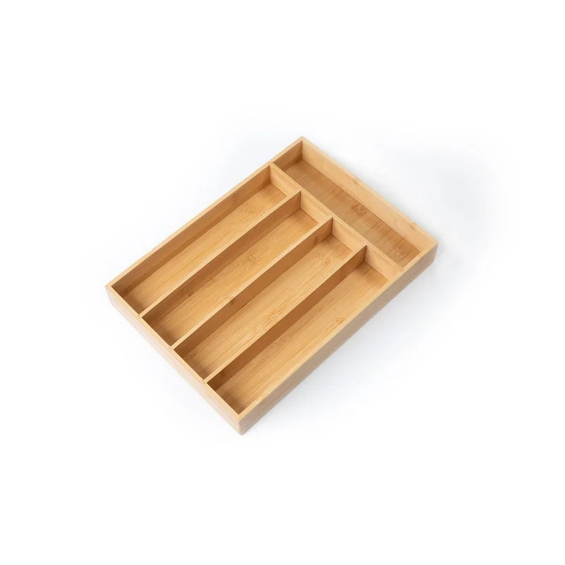 Natural Bamboo Silverware Organizer