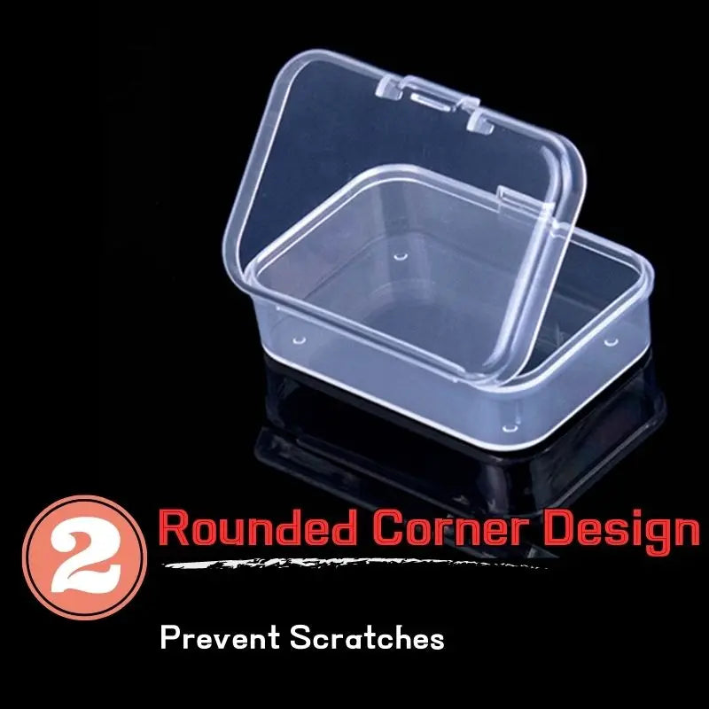 Mini Rectangular Plastic Storage Box – Translucent Jewelry Case