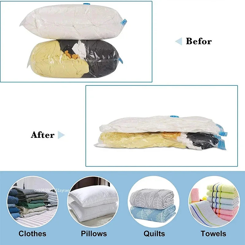 3/5PCS Vacuum Storage Bags for Clothes & Bedding