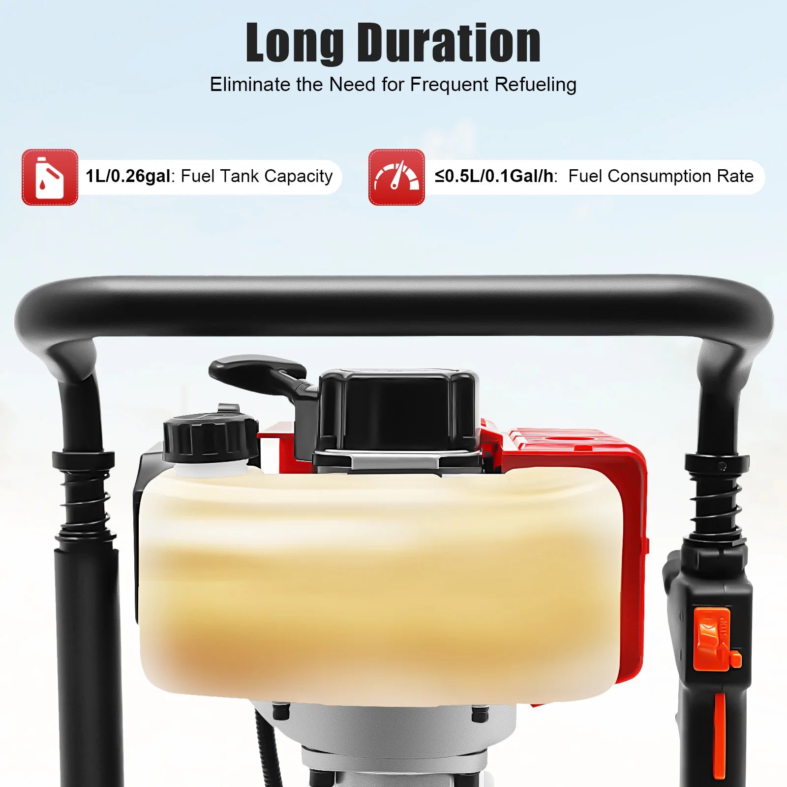 52CC Gas Post Driver Kit – 2-Stroke 1900W, 6500RPM