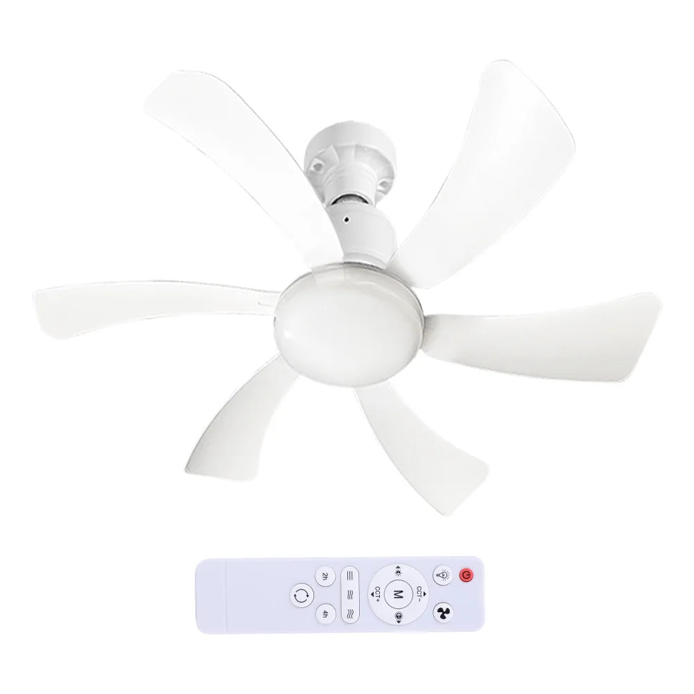Small Ceiling Fan with Light & Remote
