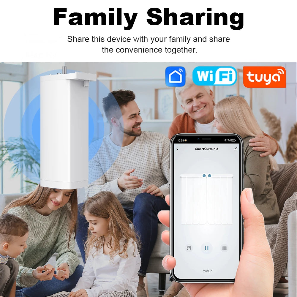Tuya Smart 155MM Electric Curtain Motor – ZigBee/WiFi & Voice Control