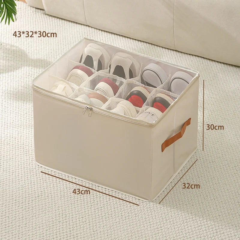 Foldable Shoe Storage Box – Sneaker Organizer & Shoe Rack Cabinet